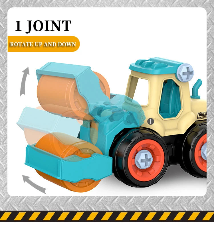 Engineering Vehicle Toy Set - Removable Screw Assembly Puzzle Toys - Christmas, Halloween, Birthday Gifts