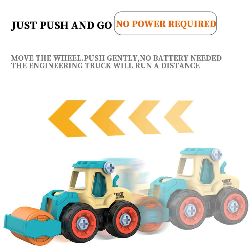 Engineering Vehicle Toy Set - Removable Screw Assembly Puzzle Toys - Christmas, Halloween, Birthday Gifts